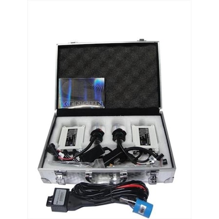 Kensun Kensun UN-K-Slim Kit-9007 LH-8K HID Xenon Lo-Hi Halogen 8000K 35W AC Slim Kit; White With Blue Tinge UN-K-Slim Kit-9007 LH-8K